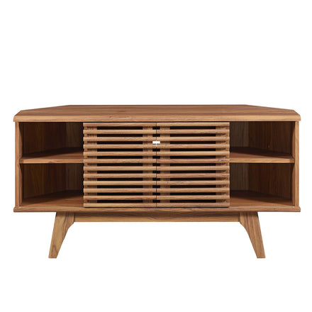 Render 46" Corner TV Stand in Walnut