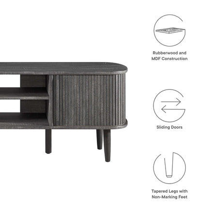 Contour 55" TV Stand in Charcoal