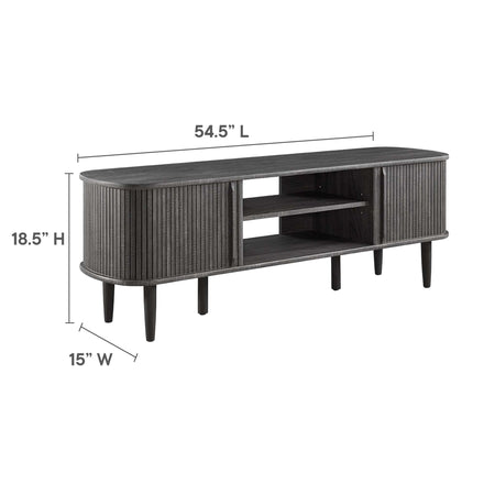 Contour 55" TV Stand in Charcoal