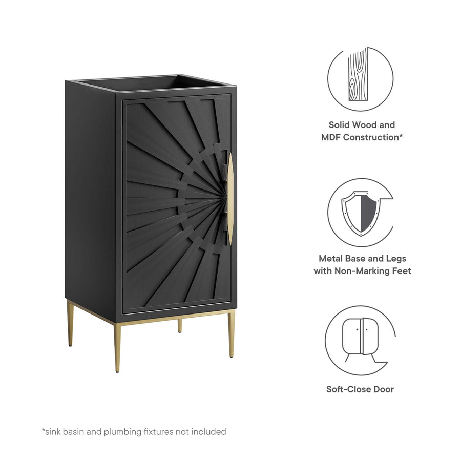 Briar 18" Bathroom Vanity Cabinet in Black
