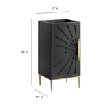 Briar 18" Bathroom Vanity Cabinet in Black