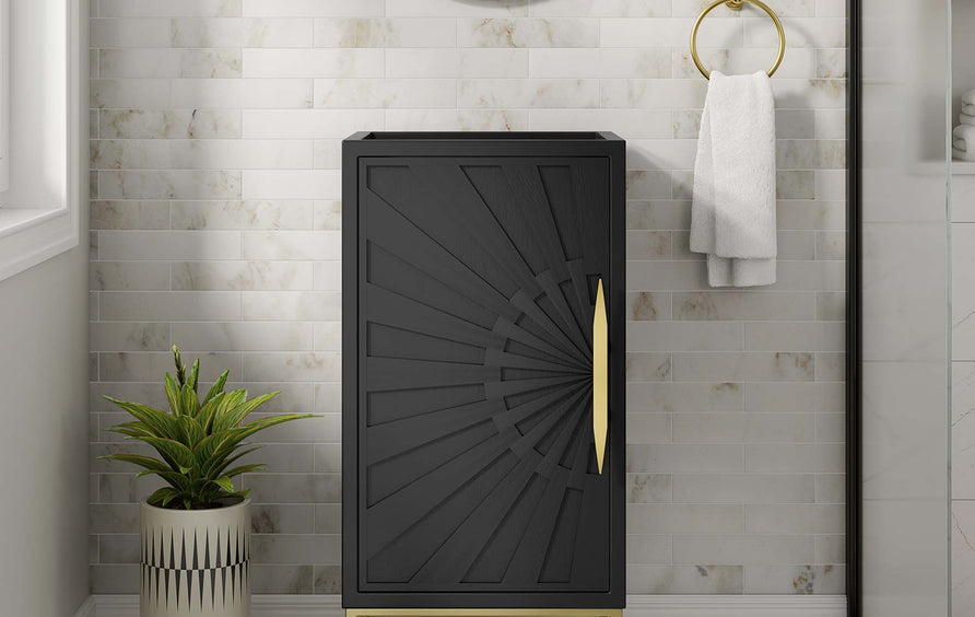 Briar 18" Bathroom Vanity Cabinet in Black