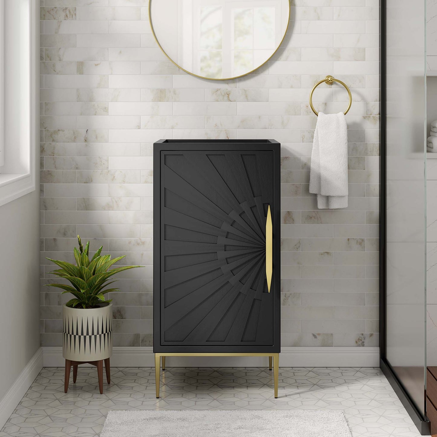 Awaken 18" Bathroom Vanity Cabinet by Furniture For America