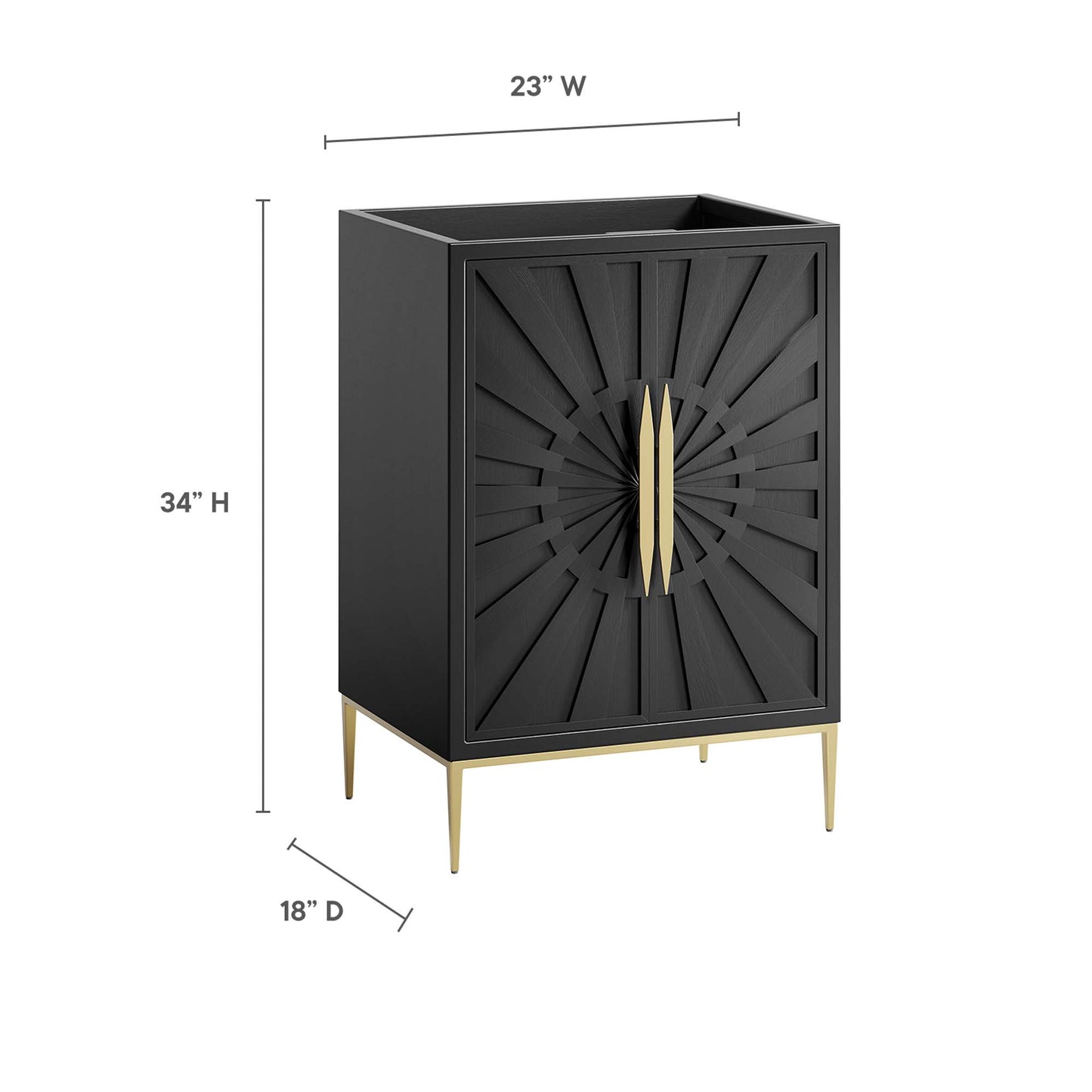 Awaken 24" Bathroom Vanity Cabinet by Furniture For America