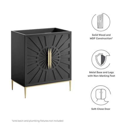 Awaken 30" Bathroom Vanity Cabinet in Black
