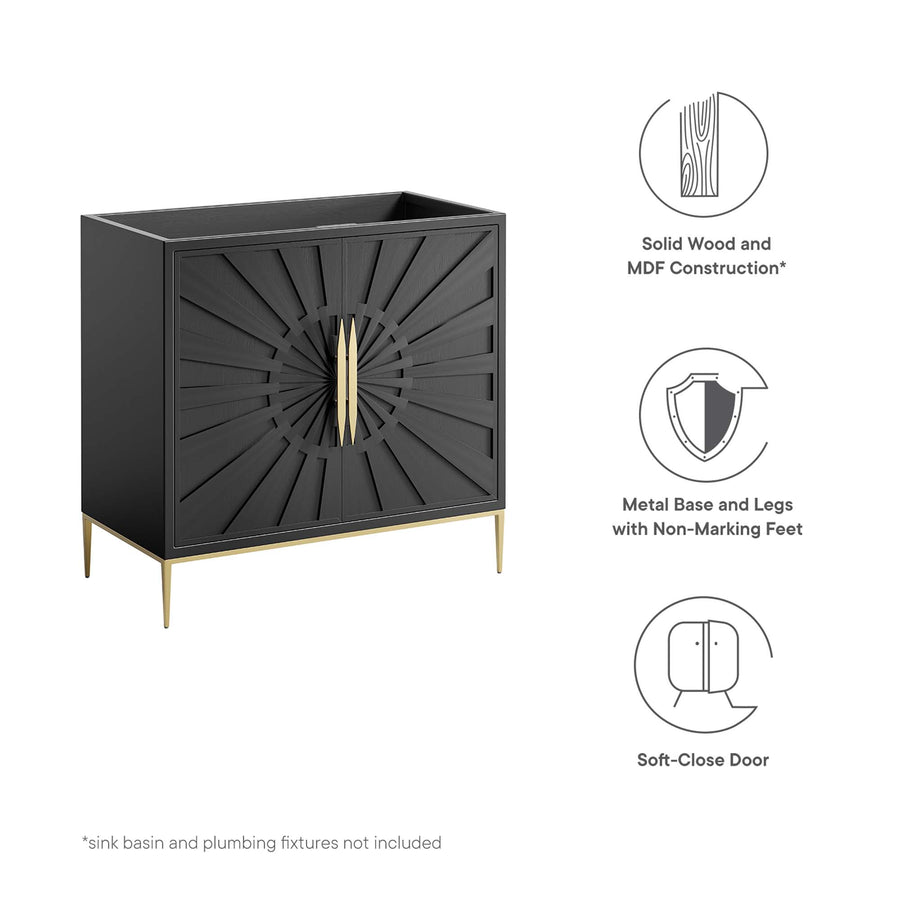 Briar 36" Bathroom Vanity Cabinet in Black