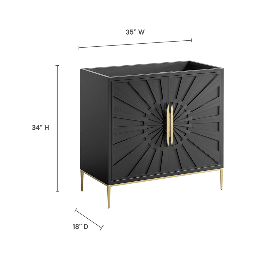 Briar 36" Bathroom Vanity Cabinet in Black