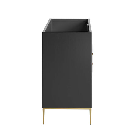 Awaken 48" Double or Single Sink Compatible (Not Included) Bathroom Vanity Cabinet in Black