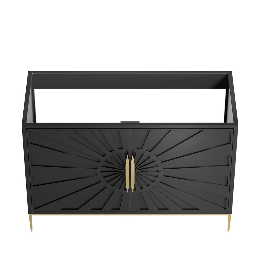 Briar 48" Double or Single Sink Compatible (Not Included) Bathroom Vanity Cabinet in Black