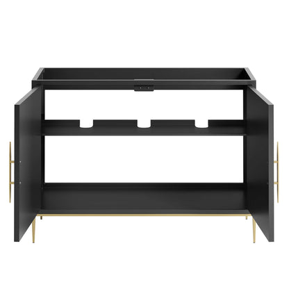 Awaken 48" Double or Single Sink Compatible (Not Included) Bathroom Vanity Cabinet by Furniture For America