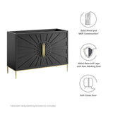 Briar 48" Double or Single Sink Compatible (Not Included) Bathroom Vanity Cabinet in Black