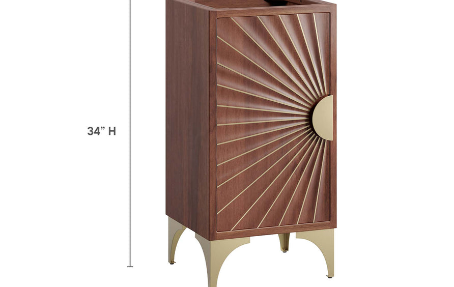 Ridge 18" Bathroom Vanity Cabinet in Walnut