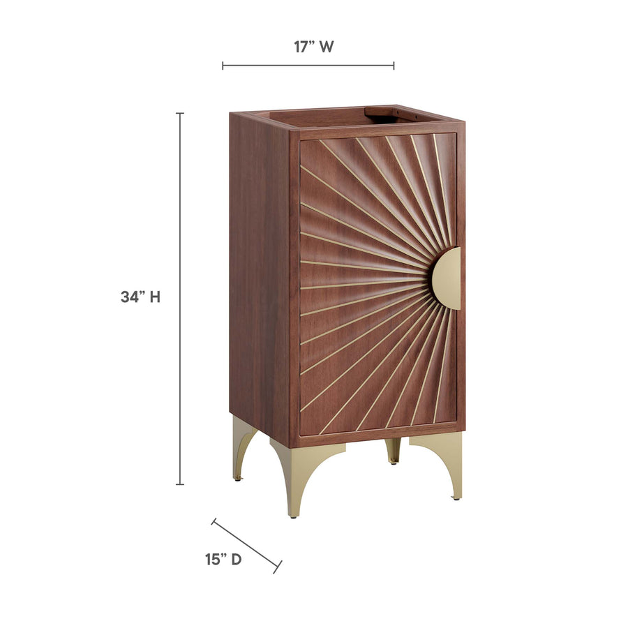Ridge 18" Bathroom Vanity Cabinet in Walnut