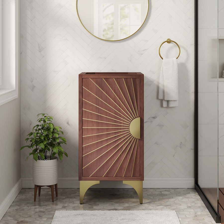 Ridge 18" Bathroom Vanity Cabinet in Walnut