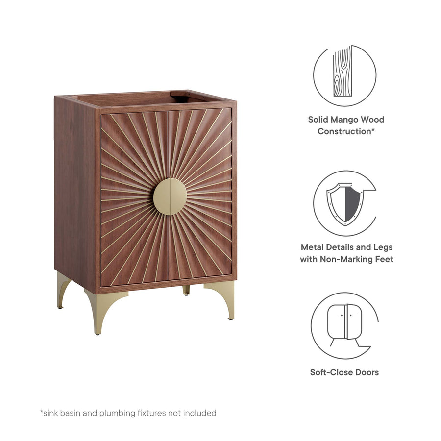 Ridge 24" Bathroom Vanity Cabinet in Walnut