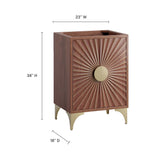 Ridge 24" Bathroom Vanity Cabinet in Walnut