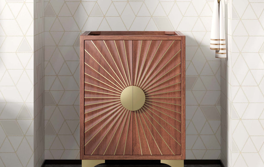Ridge 24" Bathroom Vanity Cabinet in Walnut