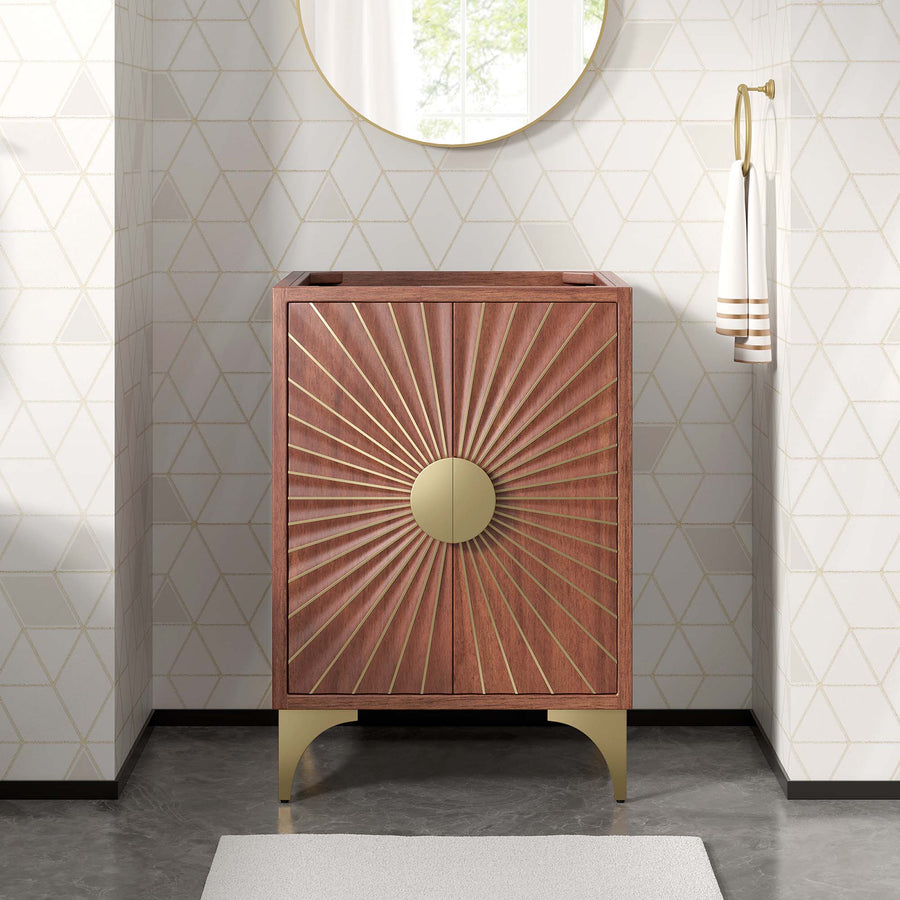 Ridge 24" Bathroom Vanity Cabinet in Walnut