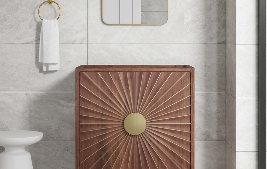 Ridge 30" Bathroom Vanity Cabinet in Walnut