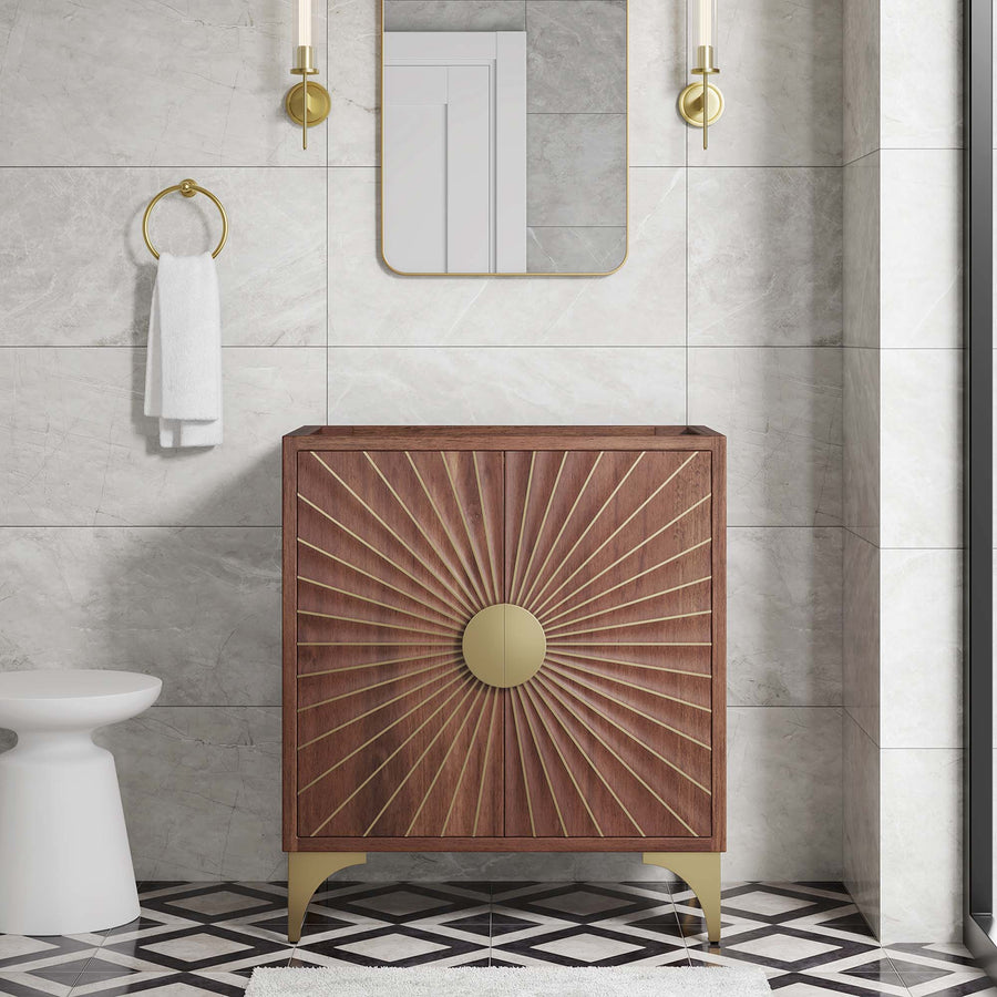 Ridge 30" Bathroom Vanity Cabinet in Walnut