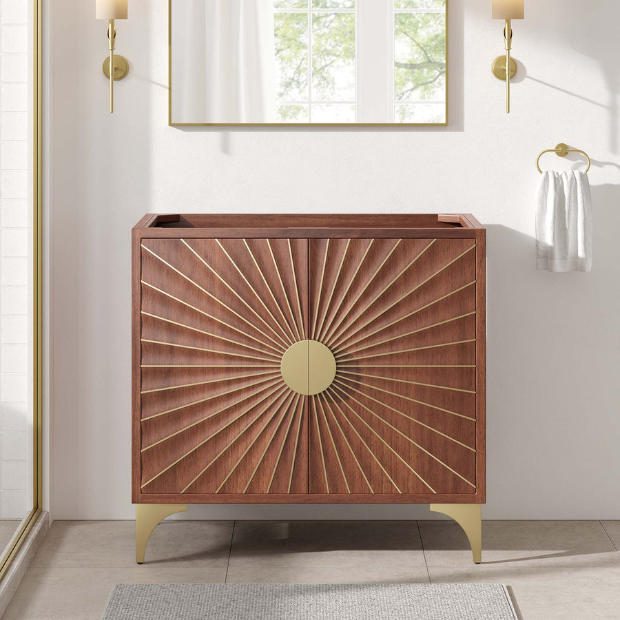 Ridge 36" Bathroom Vanity Cabinet in Walnut
