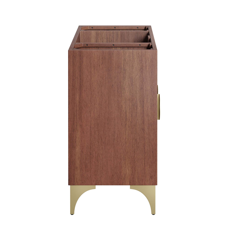 Ridge 48" Single Sink Compatible (Not Included) Bathroom Vanity Cabinet in Walnut