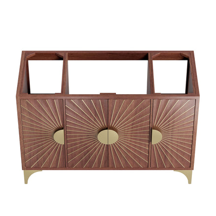Daylight 48" Single Sink Compatible (Not Included) Bathroom Vanity Cabinet in Walnut