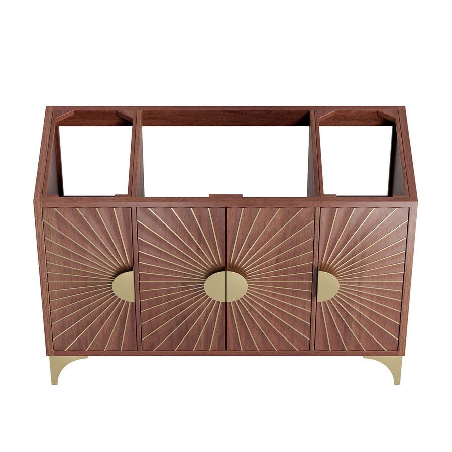 Ridge 48" Single Sink Compatible (Not Included) Bathroom Vanity Cabinet in Walnut