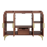 Ridge 48" Single Sink Compatible (Not Included) Bathroom Vanity Cabinet in Walnut