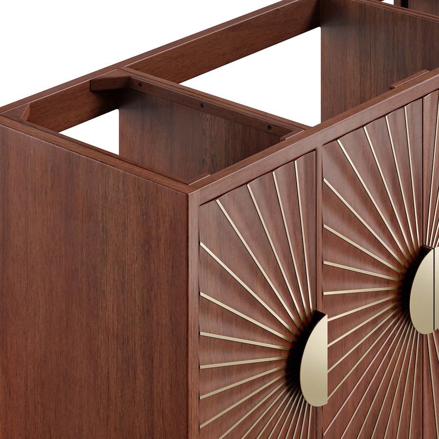 Ridge 48" Single Sink Compatible (Not Included) Bathroom Vanity Cabinet in Walnut