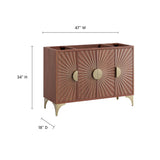 Ridge 48" Single Sink Compatible (Not Included) Bathroom Vanity Cabinet in Walnut