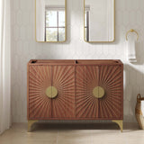 Ridge 48" Double Sink Compatible (Not Included) Bathroom Vanity Cabinet in Walnut