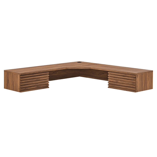 Render Wall Mount Corner Office Desk by Furniture for America