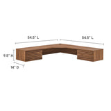 Vera Wall Mount Corner Office Desk in Walnut