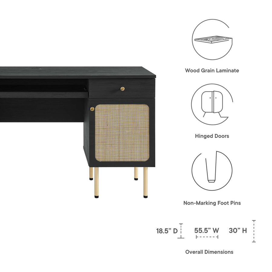 Cyrus Office Desk in Black