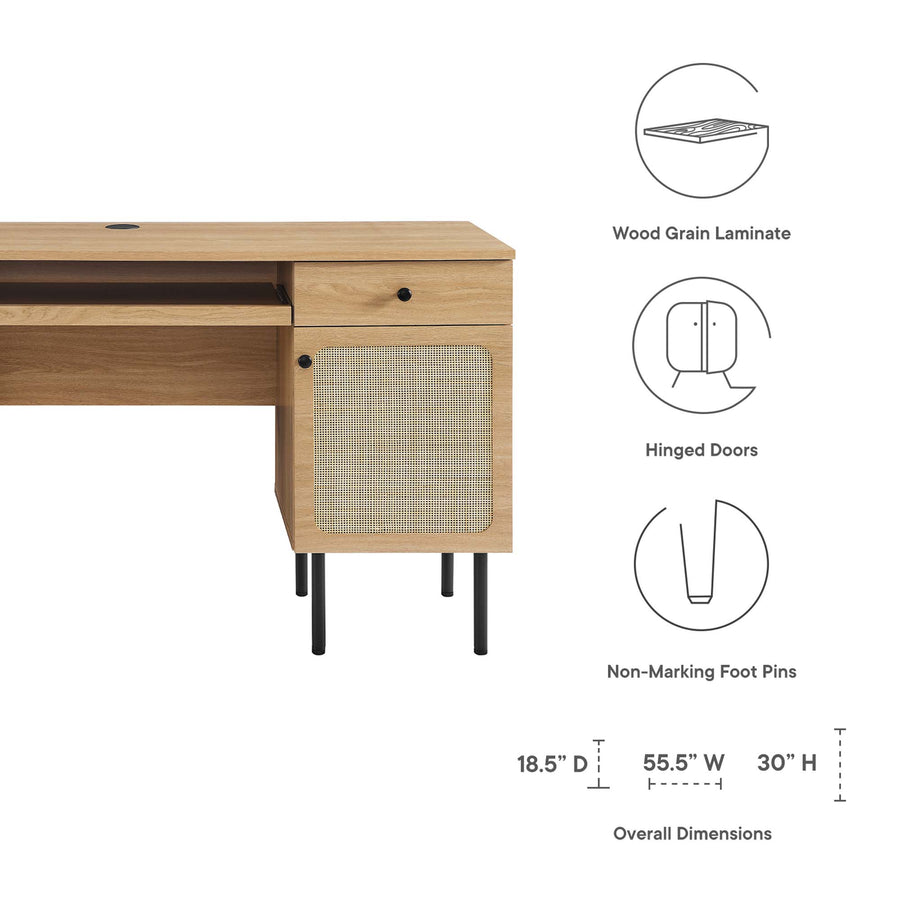 Cyrus Office Desk in Oak