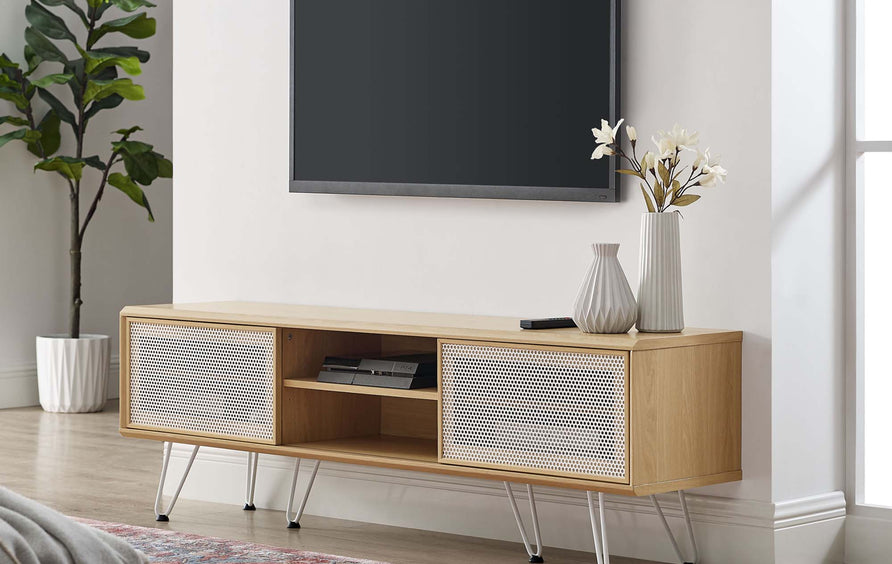 Aloe 59" TV Stand in Oak