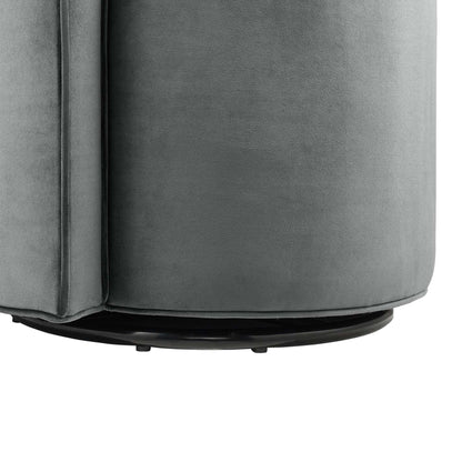 Della Performance Velvet Fabric Swivel Chair by Furniture For America