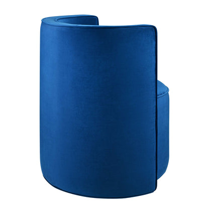 Della Performance Velvet Fabric Swivel Chair by Furniture For America
