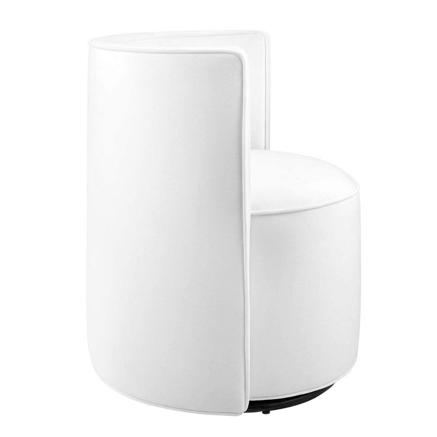Della Performance Velvet Fabric Swivel Chair by Furniture For America