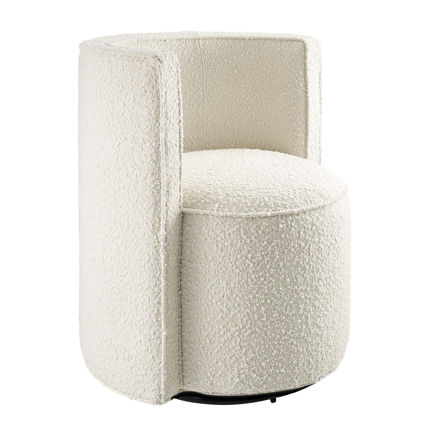 Della Boucle Fabric Swivel Chair by Furniture For America