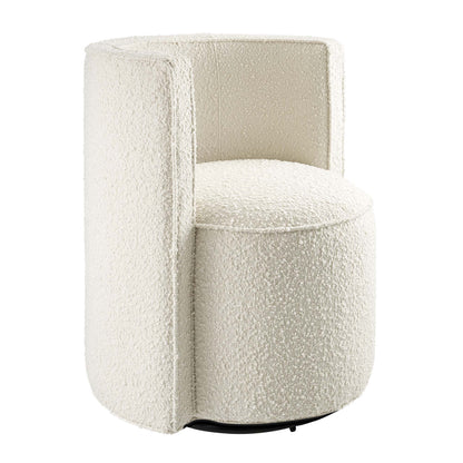 Della Boucle Fabric Swivel Chair by Furniture For America