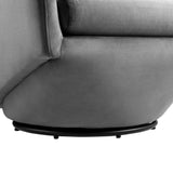 Carlingford Performance Velvet Fabric Swivel Chair in Gray