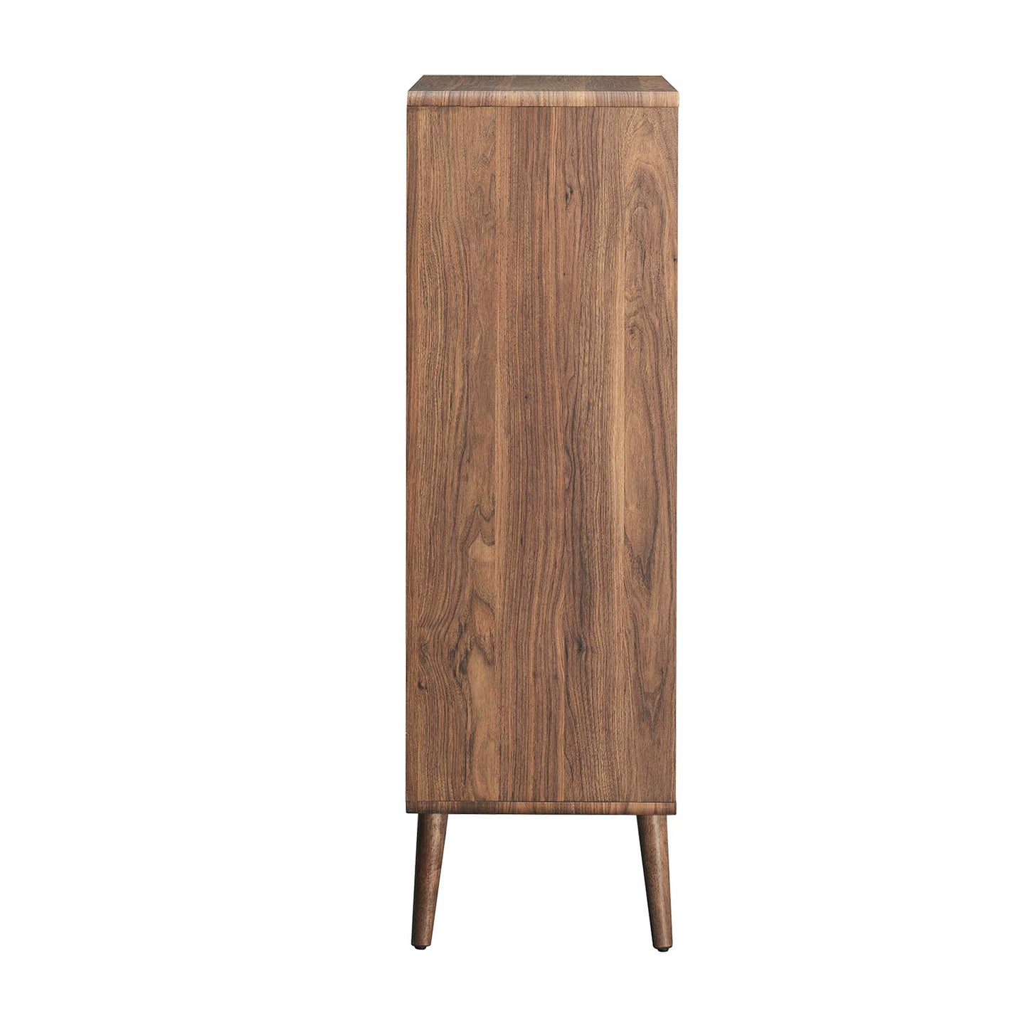 Emery Display Cabinet Bookshelf in Walnut White