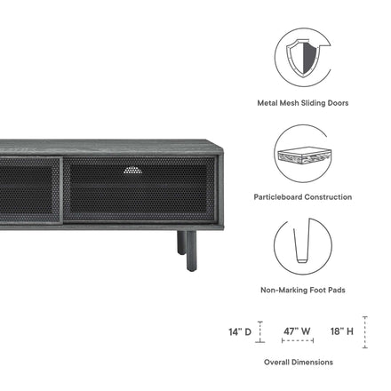 Kurtis 47" TV Stand in Charcoal