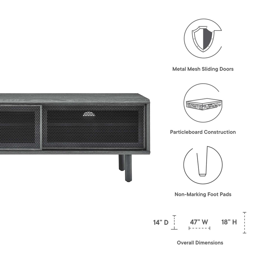 Polaris 47" TV Stand in Charcoal