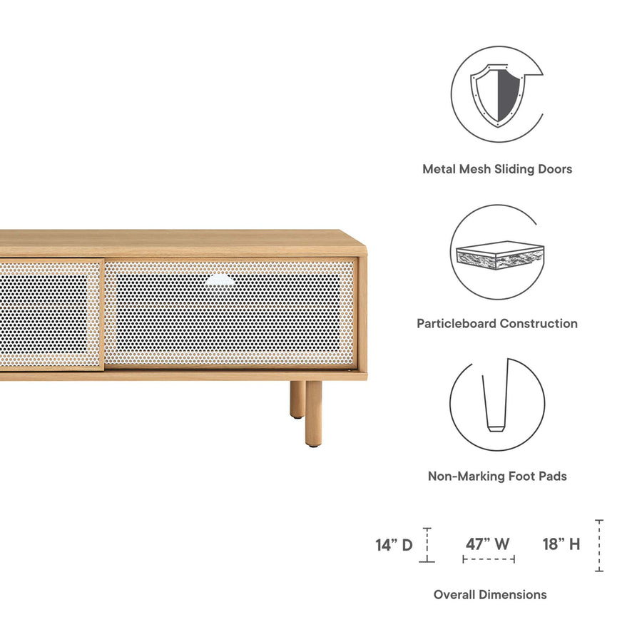 Polaris 47" TV Stand in Oak