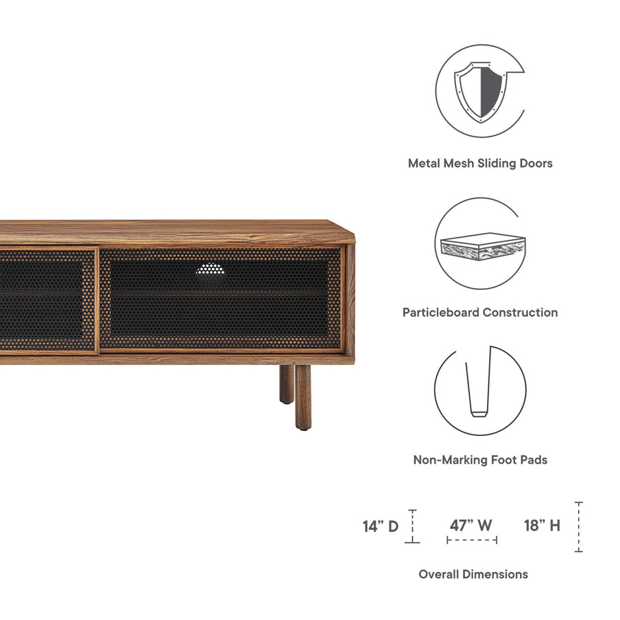 Polaris 47" TV Stand in Walnut