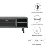 Polaris 60" TV Stand in Charcoal