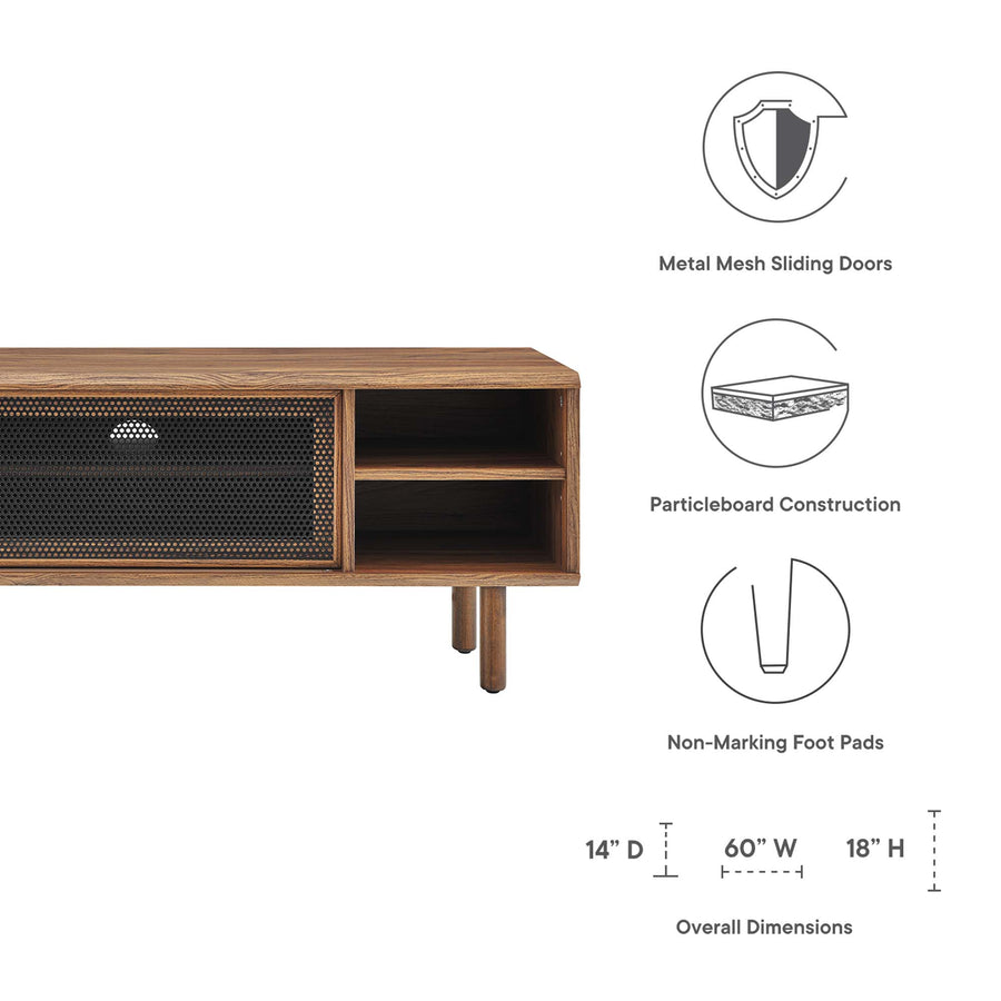 Polaris 60" TV Stand in Walnut